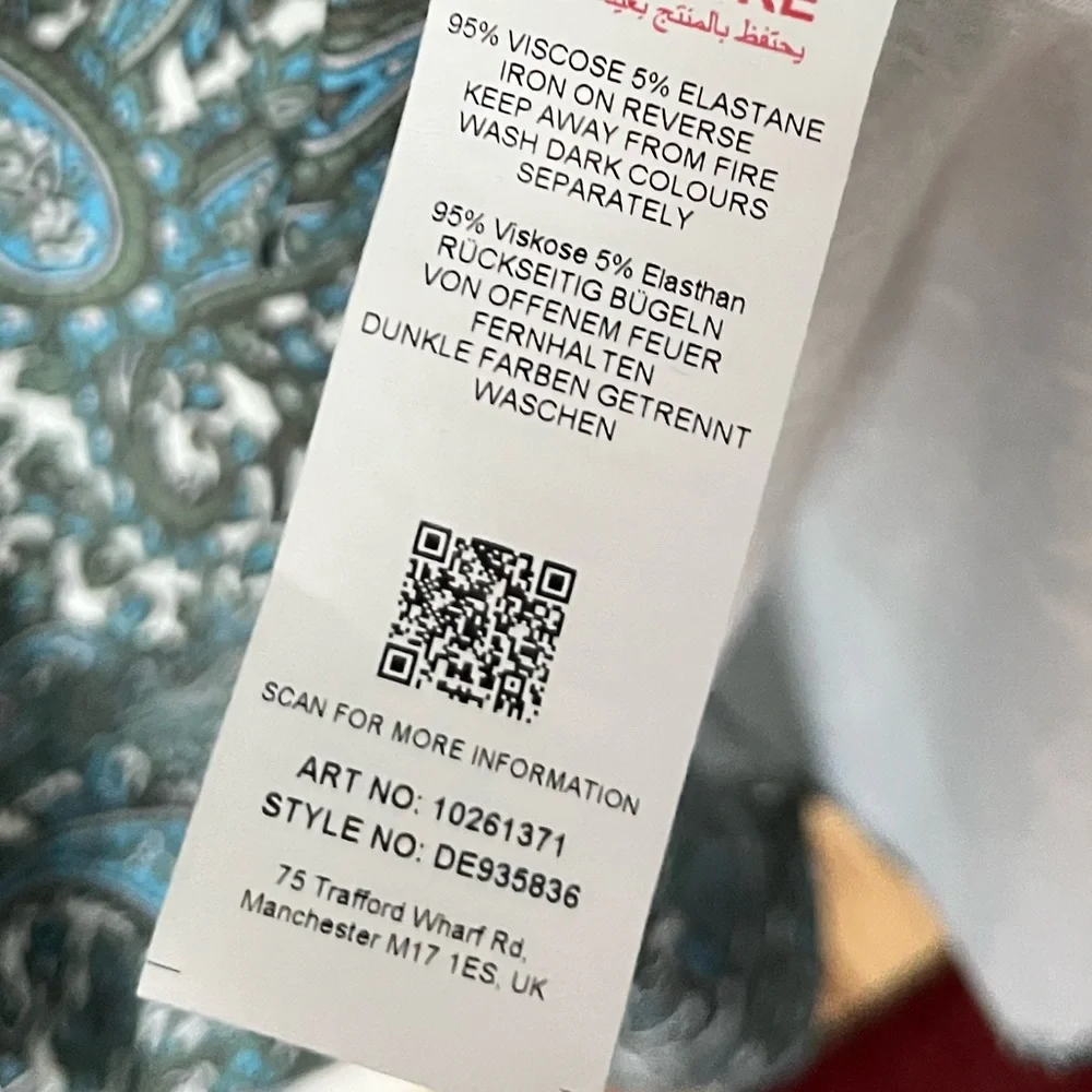 Missguided puff sleeve paisley midi slit dress size 6 - Picture 5 of 5